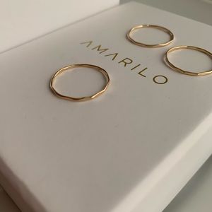 Amarilo Set of 3 Gold Rings